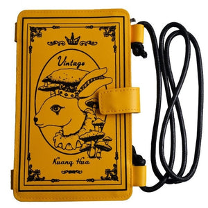 Vintage Tarot Magic Book Leather Purse Satchel Shoulder Bag