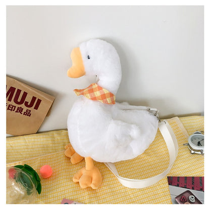 Cute Duck & Goose Shaped Soft Plush Purse Shoulder Bag