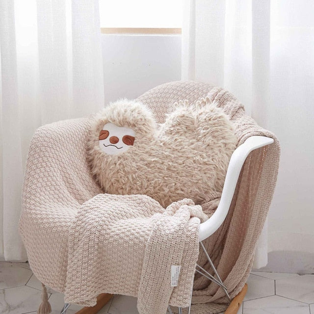 Cute Simulation Sloth Plush Soft Cushion Sofa Throw Pillow