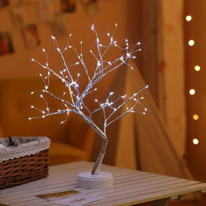 Fairy Christmas Fire Tree Night Light for Home Decor