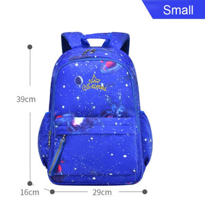 Cute Gradient Starry Waterproof Backpacks School Bag for Girls