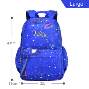 Cute Gradient Starry Waterproof Backpacks School Bag for Girls