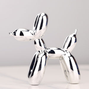 Balloon Dog Electroplated Resin Sculpture Home Decoration