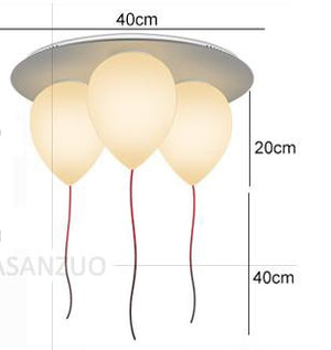 Creative White Glass Balloon Ceiling LED Light Lamp