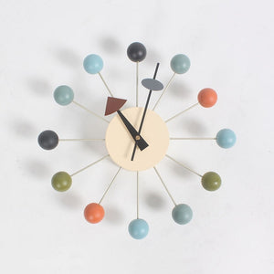 Modern Minimal Round Ball Wood Quiet Slient Wall Clock Home Decor