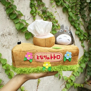 Cute Anime My Neighbor Totoro Monster Wood Log Doll Tissue Cover Decor