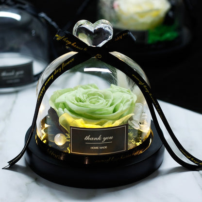 Forever Rose Flower In Flask LED Glass Dome Valentines Day Gift