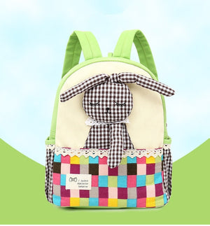 Cute Sleeping Rabbit Bunny Patchwork Style Satchel Backpack for Children