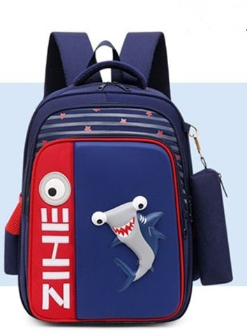 Cartoon 3D Flamingo Shark School Bag Backpack For Girls Boys
