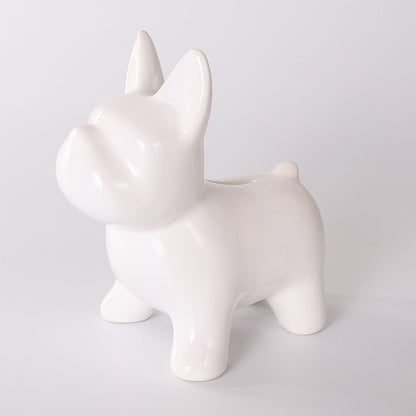 Lovely French Bulldog Ceramic Piggy Bank Desktop Adornment Craft