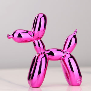 Electroplating Balloon Dog Metallic Style Resin Model Sculpture Figurine