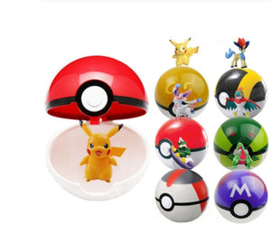 Multicolor Pokemon Pokeballs Set Figure Toy