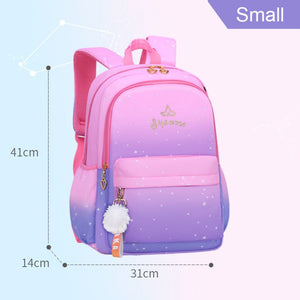 Cute Gradient Starry Waterproof Backpacks School Bag for Girls