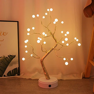 Fairy Christmas Fire Tree Night Light for Home Decor