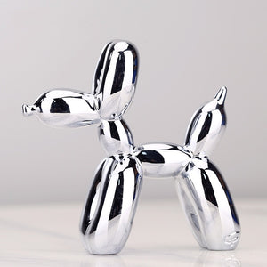 Electroplating Balloon Dog Metallic Style Resin Model Sculpture Figurine