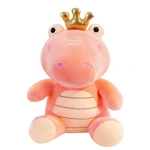 Cartoon Crown Crocodile Plush Stuffed Pillow Doll  Toy