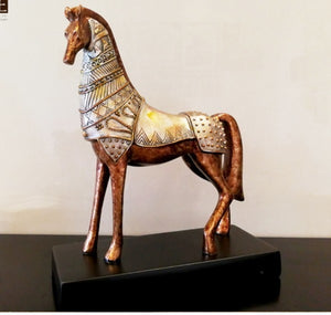 Trotting Horse Resin Statue Sculpture Home Office