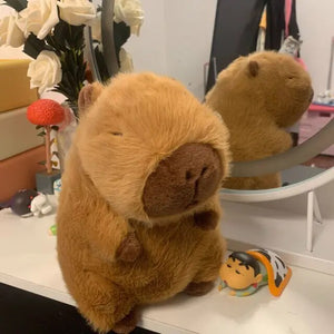 Cute Capybara With Backpack Soft Plush Stuffed Dolls Gift