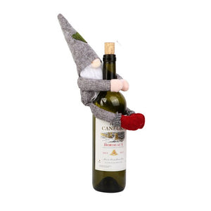 Snowman Santa Claus Elk Felt Wine Bottle Cover Christmas Party Decoration