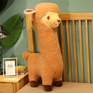 Cute Cartoon Llama Alpaca Long Neck Soft Plush Stuffed Pillow Doll Gift