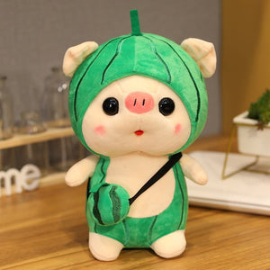 Cute Baby Pig Cosplay Monster Fruit Soft Plush Stuffed Toys Doll