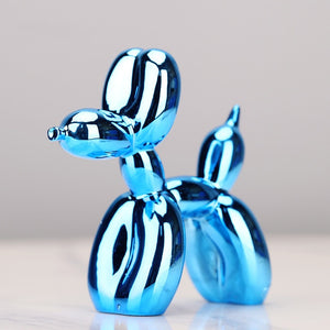 Electroplating Balloon Dog Metallic Style Resin Model Sculpture Figurine