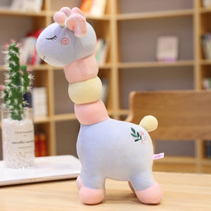 Cute Candy Color Giraffe Deer Soft Plush Stuffed Doll Toy