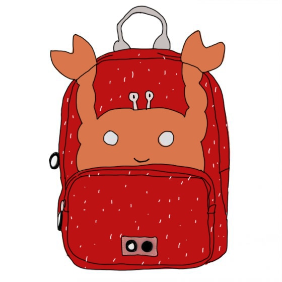 BEKETO Marshall Kids School Bag/Red/White/kids toddler plush animal cartoon  mini travel bag backpack