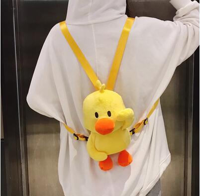 Cute Yellow Duck Plush Toy Crossbody Bag Gift