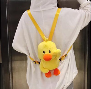 Cute Yellow Duck Plush Toy Crossbody Bag Gift