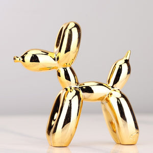 Electroplating Balloon Dog Metallic Style Resin Model Sculpture Figurine