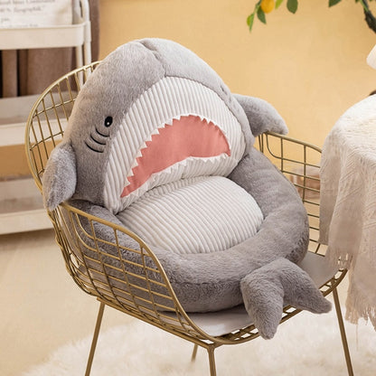 Cute Cartoon Shark Soft Cushion Sofa Seat Sofa Stuffed Plush Doll