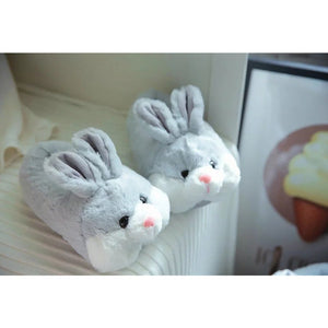 Cute Rabbit Cozy Warm Short Plush Home Slipper Shoes