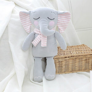 Cute Sleeping Elephant with Scarves Soft Plush Pillow Dolls