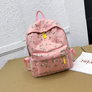 Classic Embroidery Flower Mini Backpack School Bags For Teenage Girls