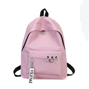 Basic CasualNylon Mini Canvas Backpack School Bag For Girl