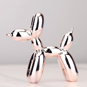 Electroplating Balloon Dog Metallic Style Resin Model Sculpture Figurine