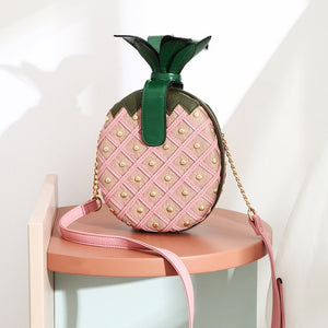 Cute Pineapple Mini Leather Purse Handbags Shoulder Bag