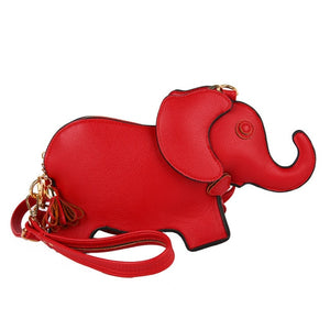 Funny Elephant Shape Mini Leather Purse Shoulder Bag