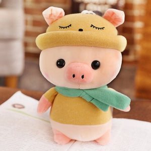 Cute Colorful Pig with Clothes Plush Stuffed Toys Gift