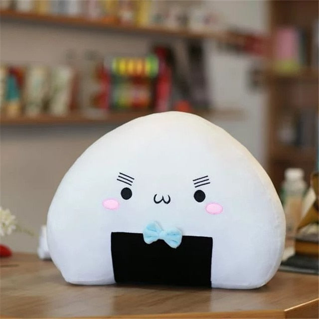 Cute Gnigiri Japanese Sushi Rice Ball Stuffed Plush Pillow Doll