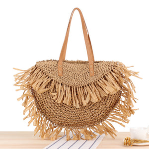 Luxury Tassel Straw Rattan Weave Handbags shoulder Bags