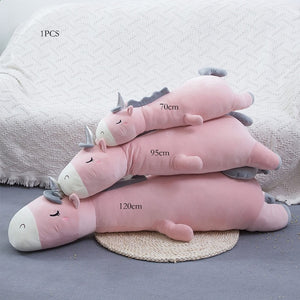 Giant Sleeping Unicorn Lying Oversized Stuffed Plush Doll Pillow