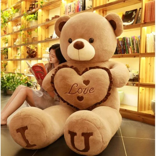 Lovely I Love You Teedy Bear Large Size Plush Stuffed Doll Girl Birthday Gift