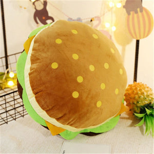 Cute Hamburger Soft Plushie Doll Cushion Pillow