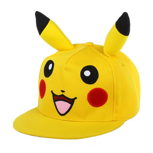 Anime Yellow Pokemon Pikachu Bucket Wide Hat Outdoor Cap