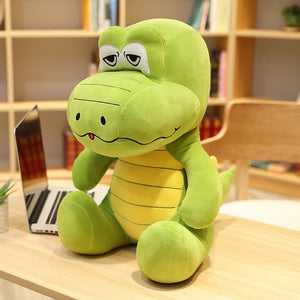 Lovely Cartoon Sitting Crocodile Plush Toy Doll