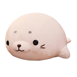 Cute Lying White Seal Plush Soft Plush Stuffed Doll Pillow Home Decor Gift