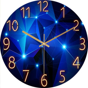 Luxury Starry Marble 12 Inch Modern Slient Wall Clock