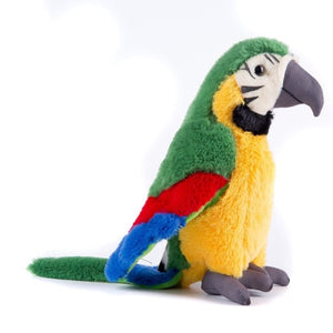 Lifelike Parrot Psittacidae Scarlet Macaw Bird Plush Stuffed Doll